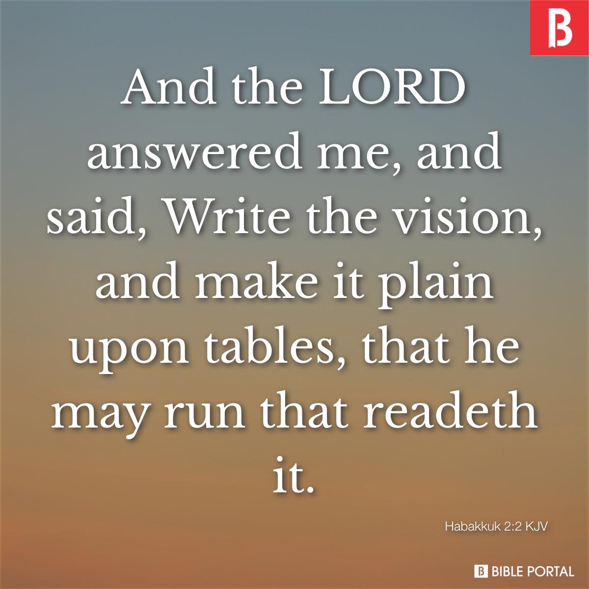 write the vision habakkuk 2 2