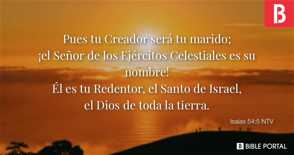 Isaías 54:5 NTV picture - Bible Image- Bible Portal