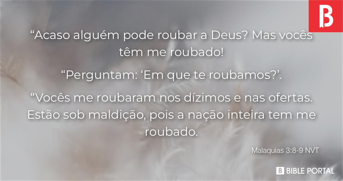 Malaquias 3:8-10 - Bíblia