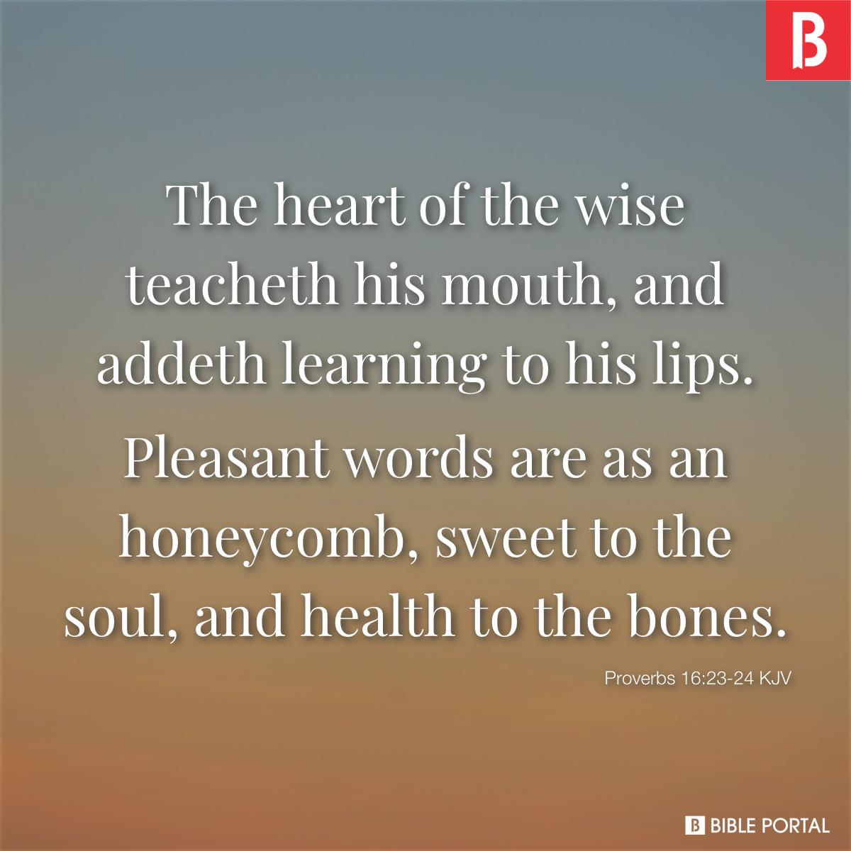 proverbs 16 24 king james version