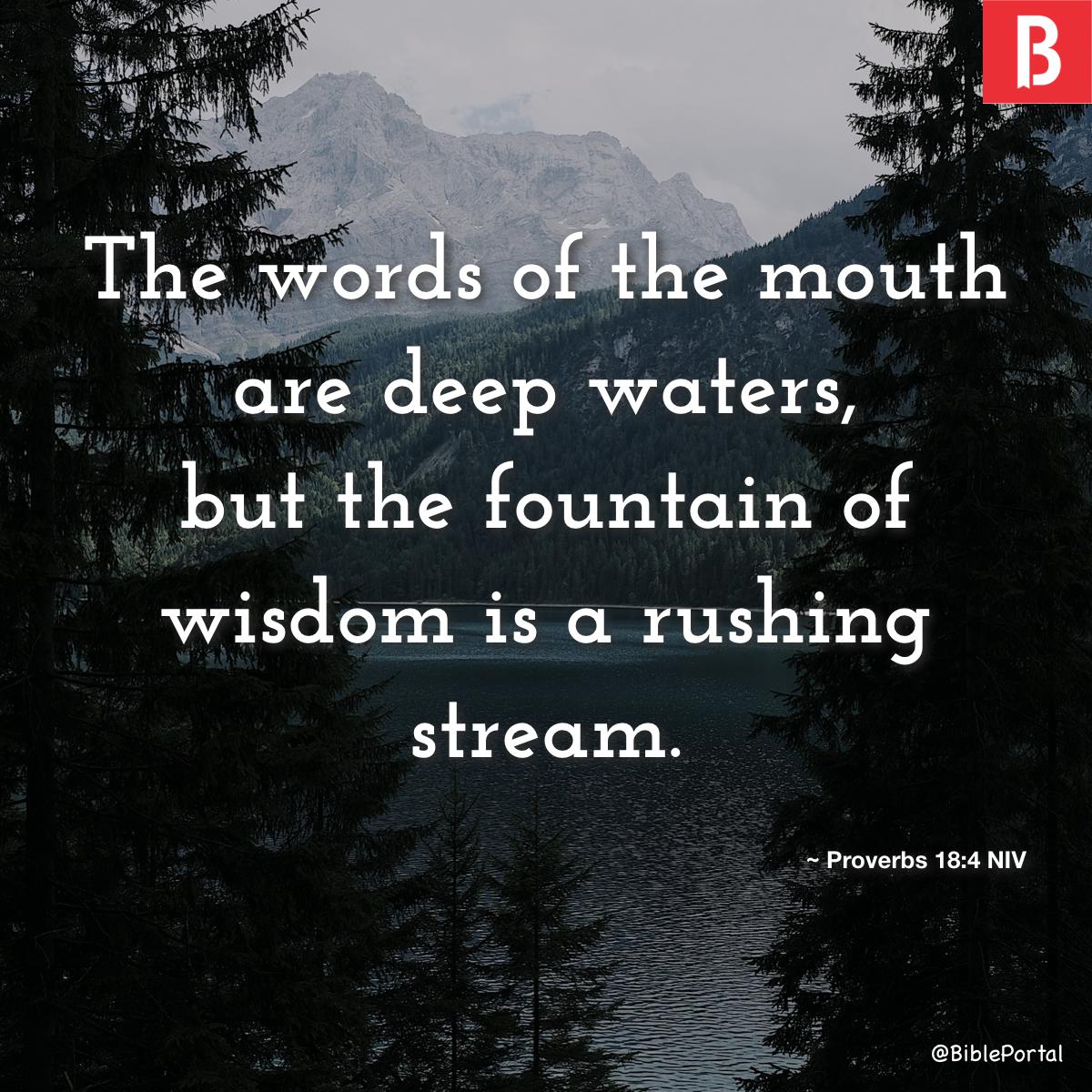 Wisdom is a Rushing Stream