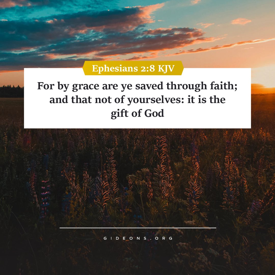 Ephesians 2.8 KJV by grace are ye saved through faith; and that not of yourselves: it is the gift of God G | D [ 0 N $ For