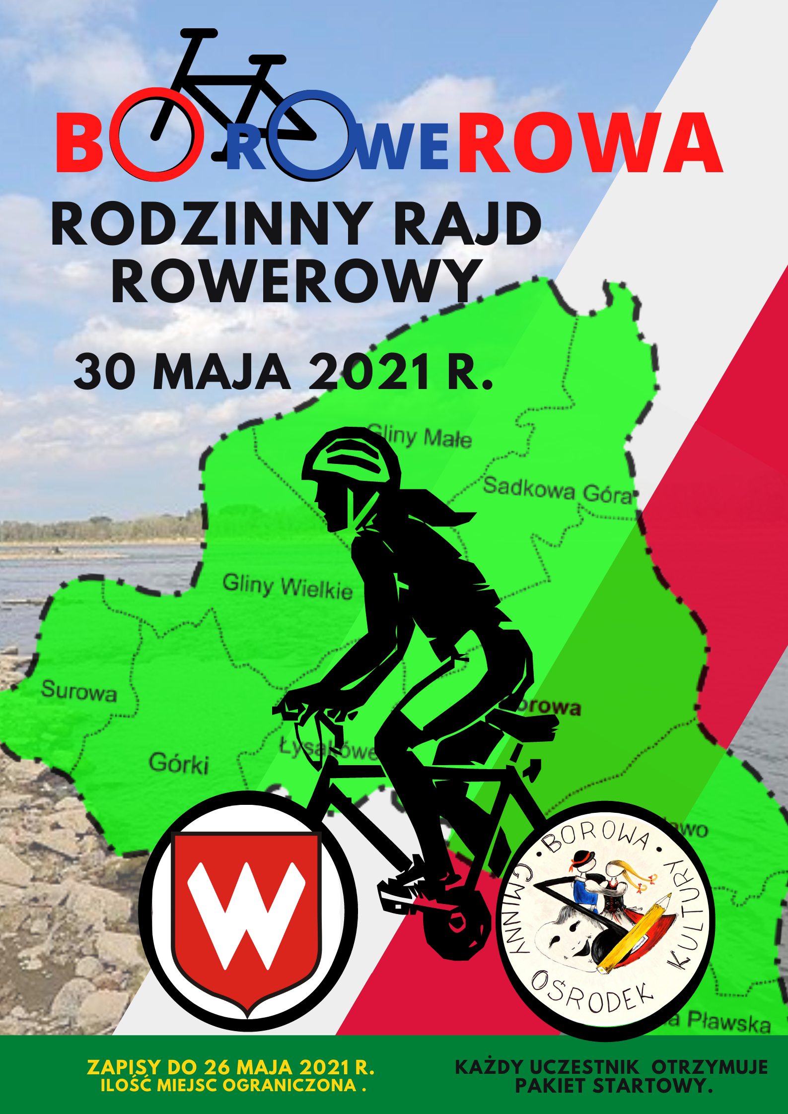 Rajd rowerowy plakat