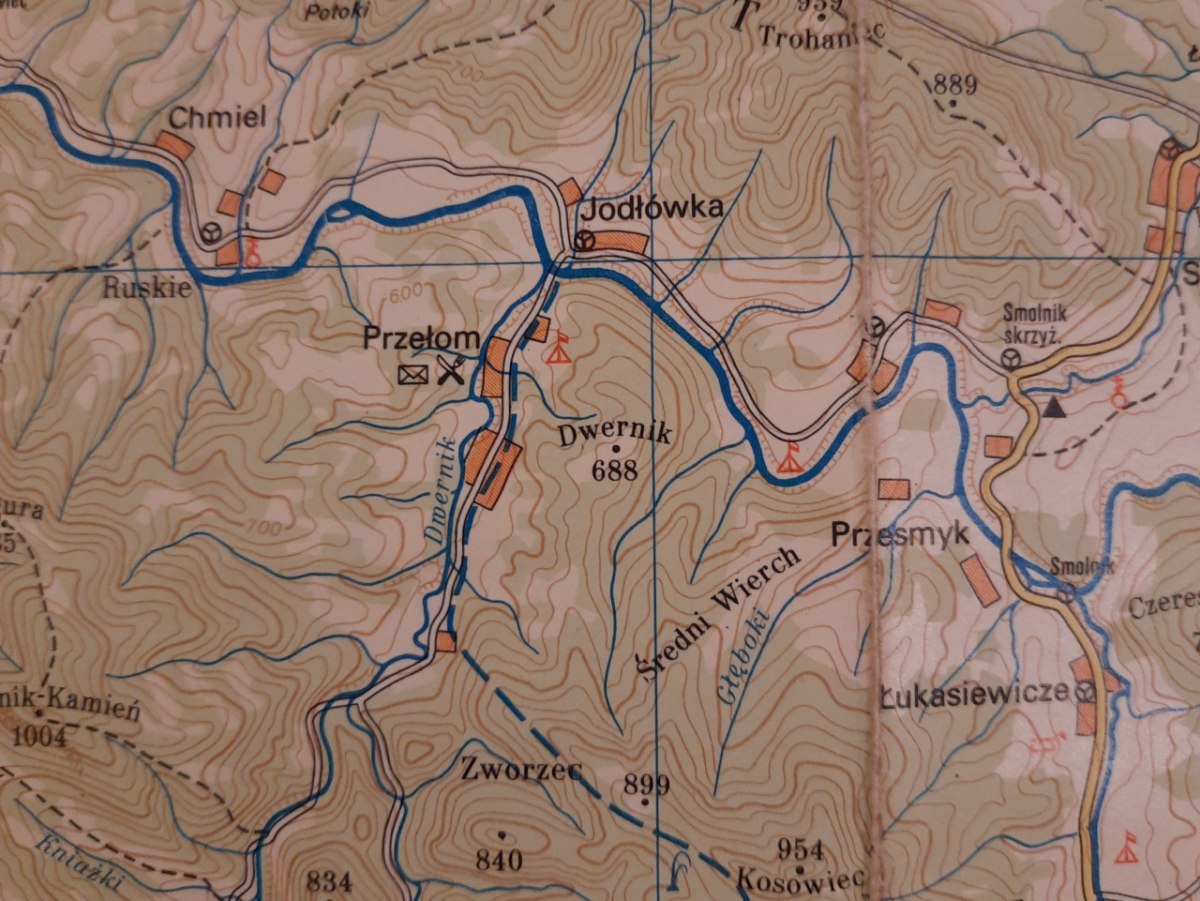 Mapa Bieszczad z 1978 r.