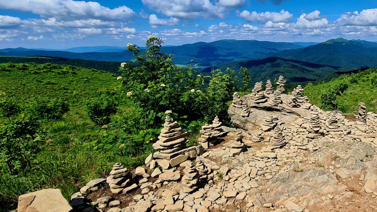 Widok z Bukowego Berda na Bieszczady