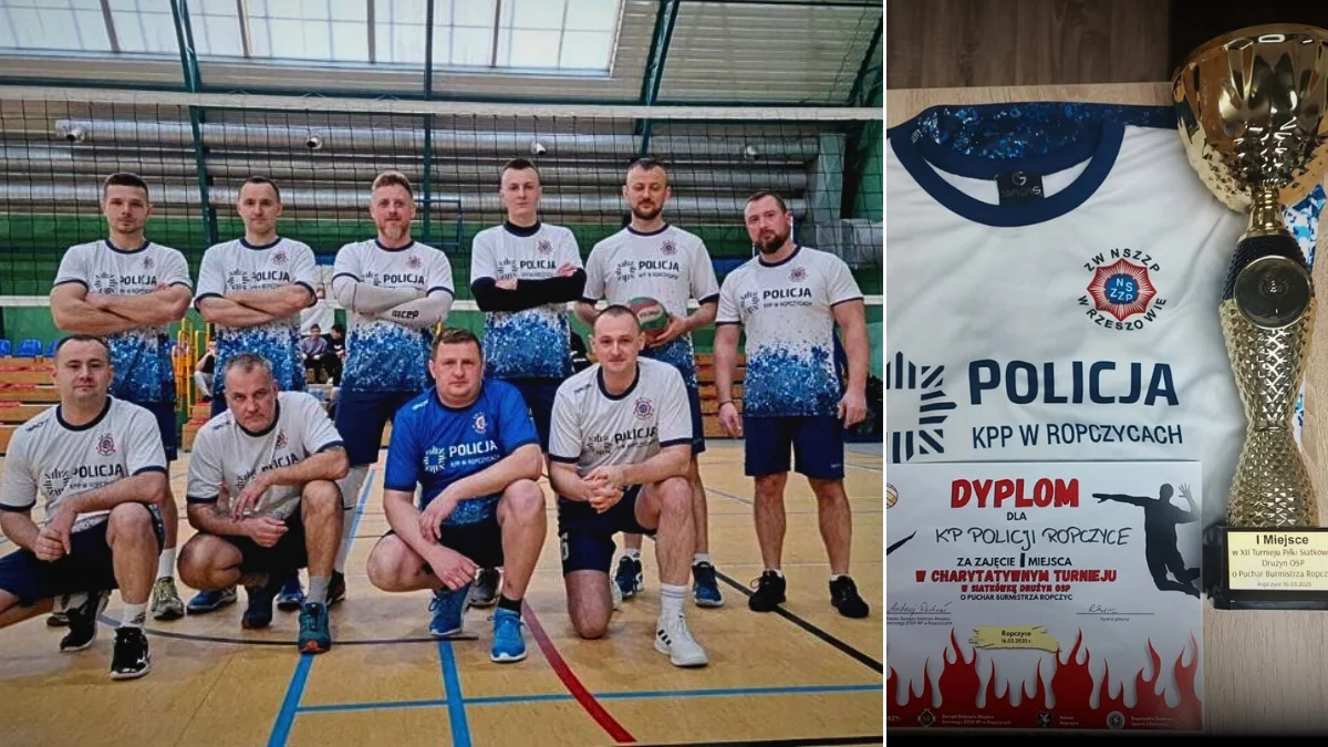 Charytatywny mecz siatkówki dla 4-letniego Alana. Policjanci z Ropczyc najlepsi