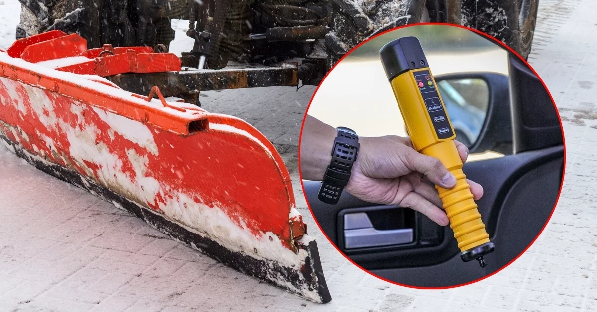 Odśnieżając ciągnikiem spowodował kolizję w Krzątce. Był pijany