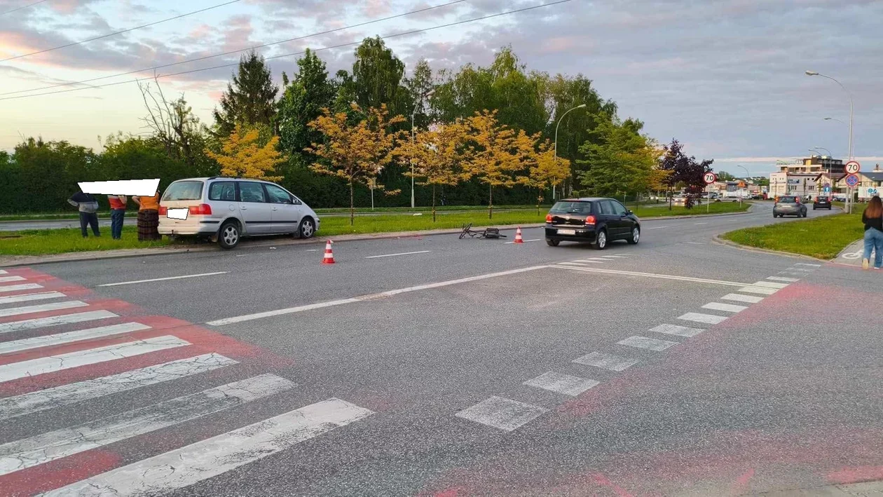 To była tylko kolizja drogowa. Potrącenie rowerzysty na alei Armii Krajowej w Rzeszowie [ZDJĘCIA]