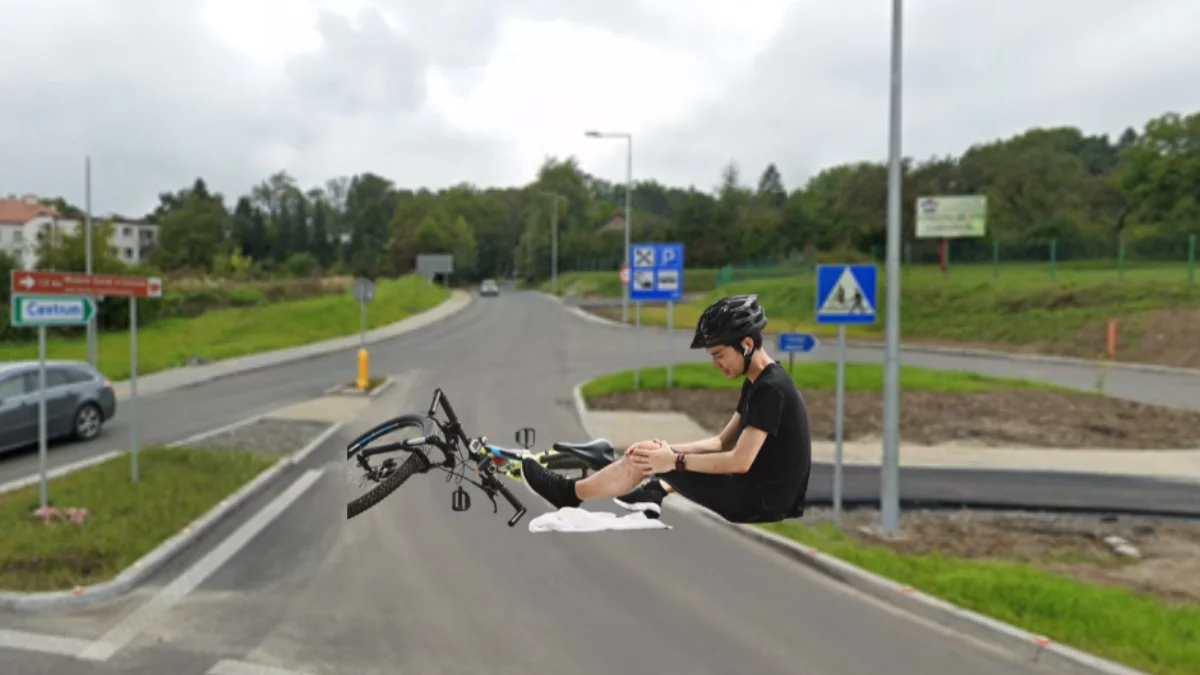 Potrącił rowerzystę i uciekł z miejsca wypadku. Teraz jest poszukiwany przez policję