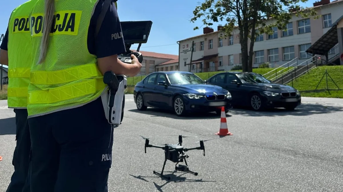 Policjanci z Rzeszowa przy pomocy drona ujawniali wykroczenia drogowe. 12 mandatów w sobotę