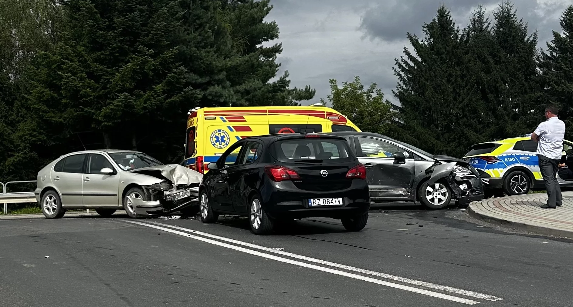 Co się stało wczoraj w Tyczynie? Wypadek na skrzyżowaniu w centrum miasta