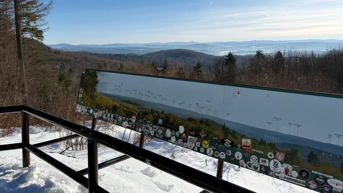 Przy najbardziej krętej drodze znajduje się istotny punkt. Widok na Bieszczady jest piękny