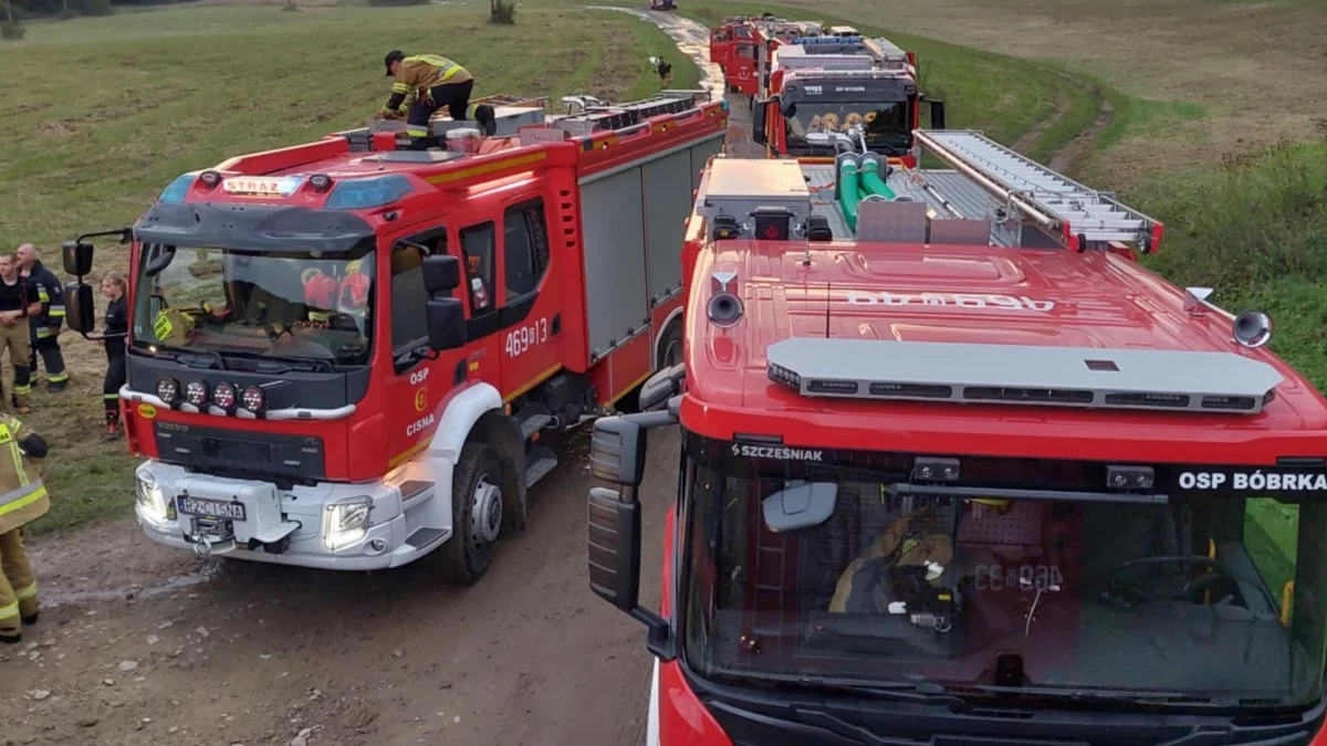 Kilkanaście zastępów straży pożarnej nad rzeką San. Jakie działania podjęto?
