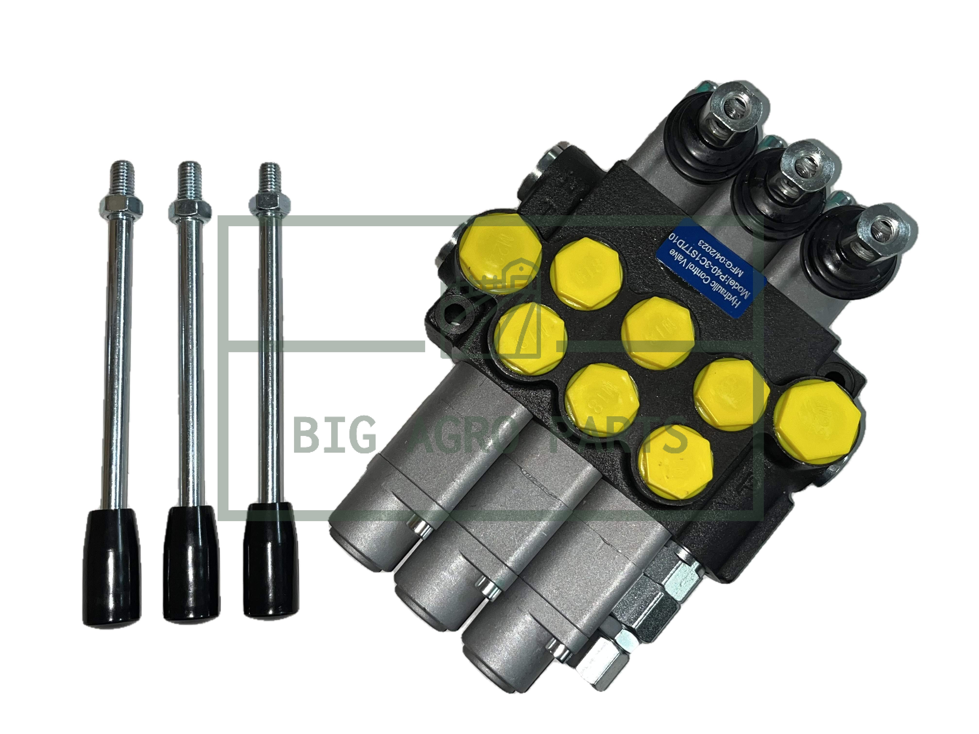 Гідророзподільник трьохсекційний з плаваючим (фіксуюче положення ричагів)
