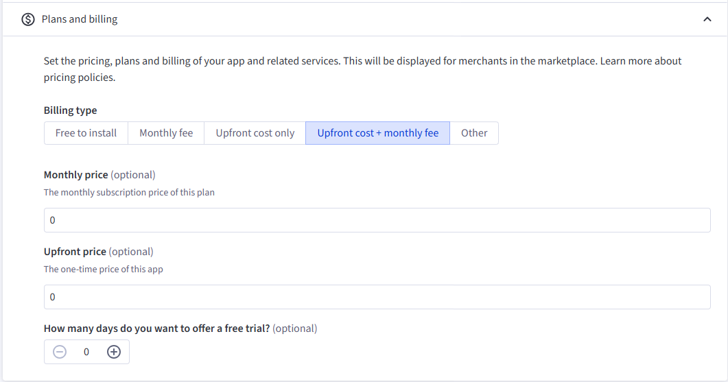 Pricing details