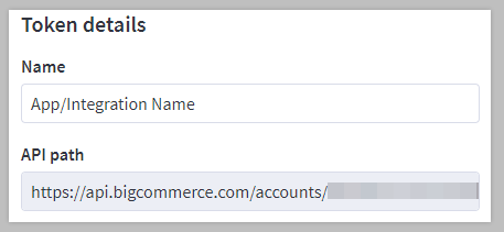 Account-level API account name and path