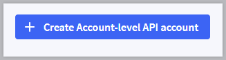 Create API account button highlighted