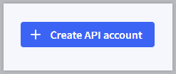 Create API account button highlighted