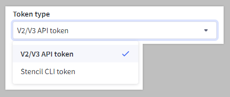 Select "Create stencil-CLI token", then select the Stencil-CLI access level.