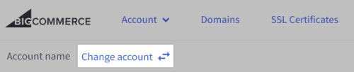 Change accounts within the account dashboard