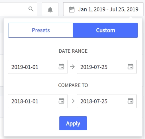 Custom Date Range