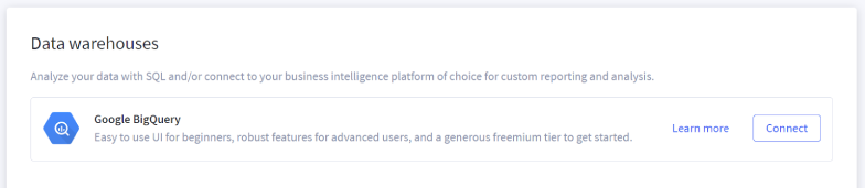 Adding BigCommerce Data to Google BigQuery
