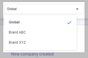 Select the global templates from the dropdown, or select a storefront