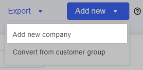 Add a new company