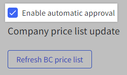 Enable automatic approval
