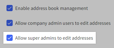 Allow Super Admins to edit addresses