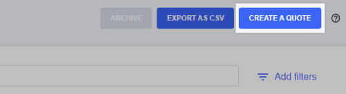 The Create a Quote button