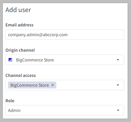 Add a new Company user.