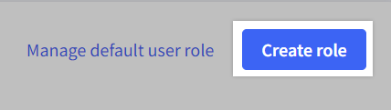 The Create role button