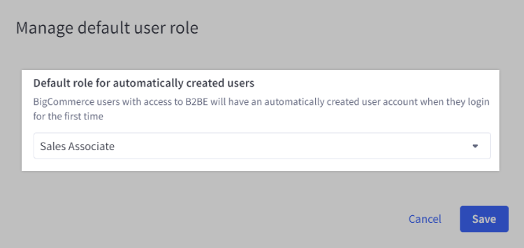 Set the default user role