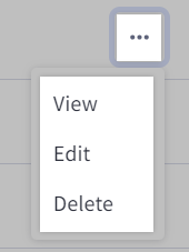 The action menu for a user role