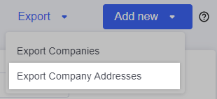 Export Company addresses to a CSV