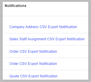 Export notifications
