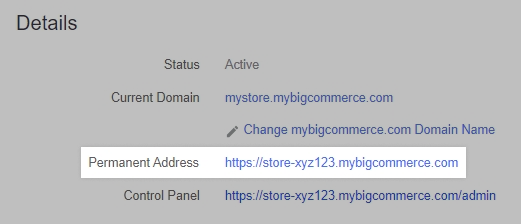 Store domain details