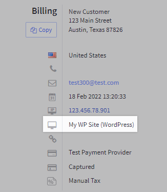 WordPress order source