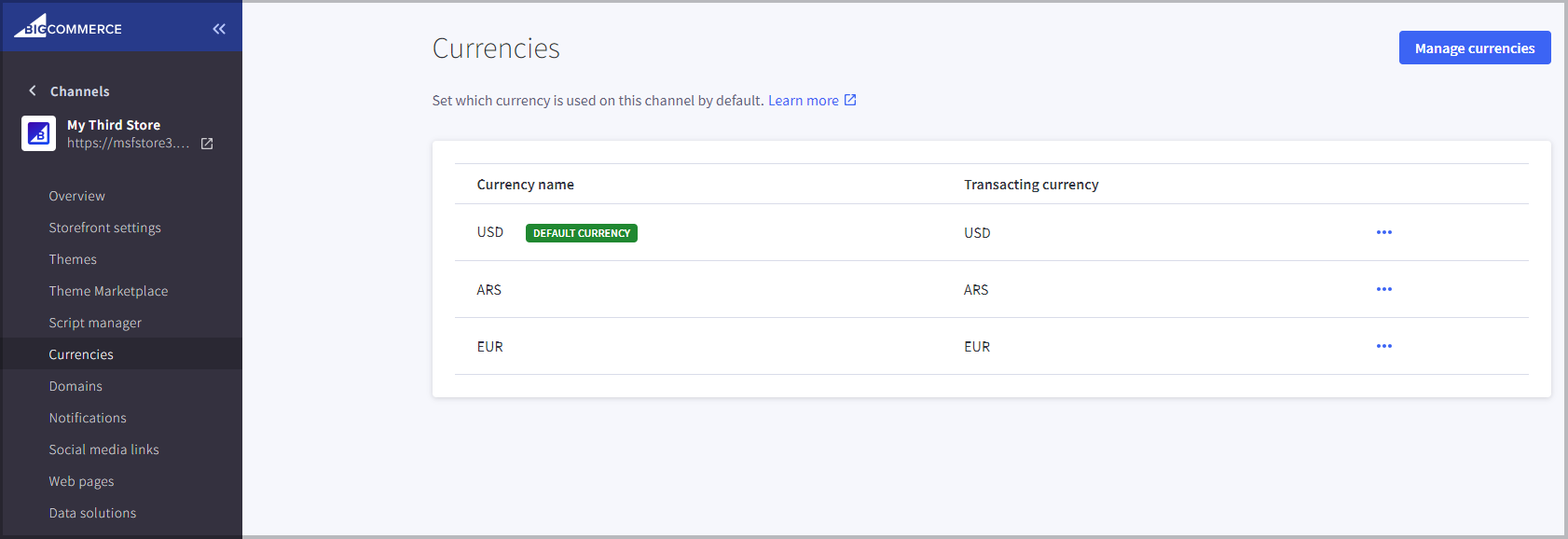 Configuring Storefronts