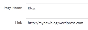 Page Name and Link fields
