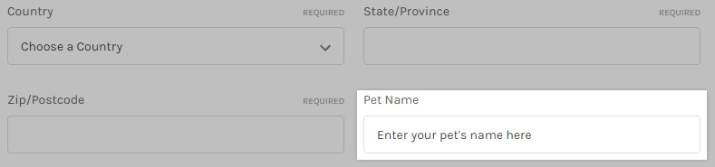 Example form field