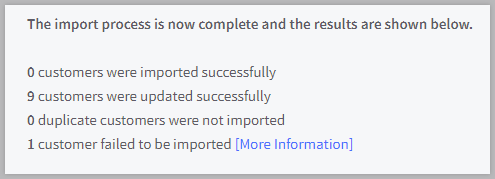 Import summary report