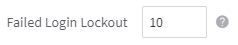 The Failed Login Lockout settings in the Store Settings section of the BigCommerce control panel.