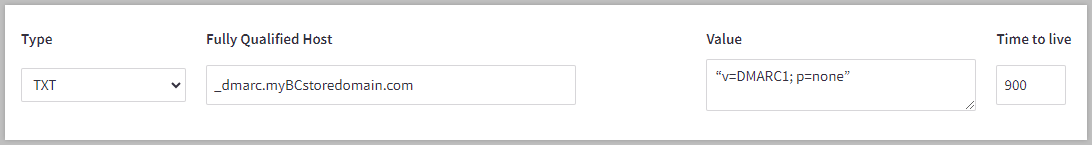 Example DMARC record.