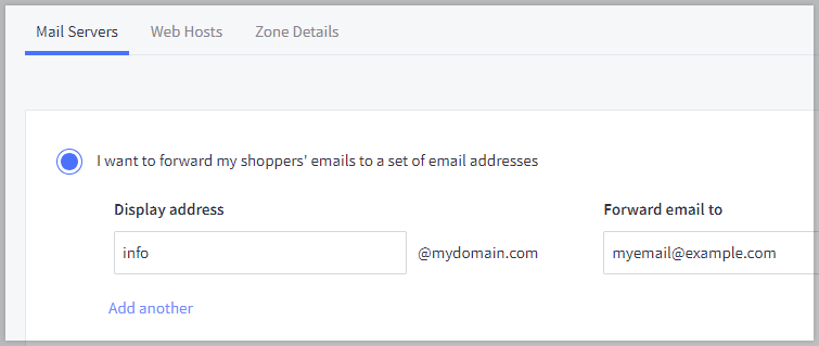 Forwarding Email settings
