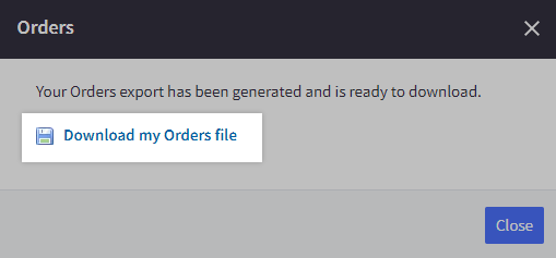 Download Orders file