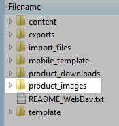 Download the product_images folder in webDAV