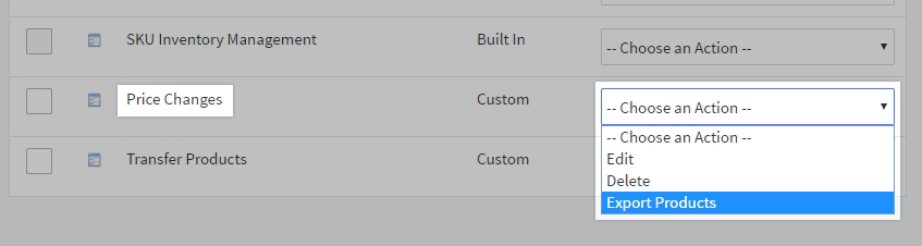 Exporting data using a custom export template