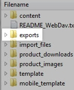 Export folder when connected to WebDav